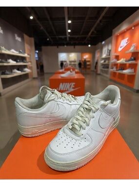 Nike White Low-Top Leather Sneakers